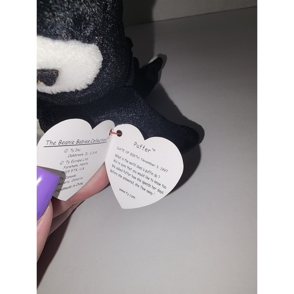 Ty Beanie Babies Puffer The Puffin Red‎ Star November 3 1997 - Picture 7 of 7